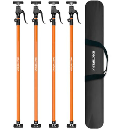 HOLOTHURIAN Cabinet Jack Support Pole, 49.2-114.2 inches Third Hand Tools Adjustable Support Pole, 3rd Hand Support System for Upper Cabinet Installation, 154 LB Capacity, 4-Pack - size: 49.2"-114.2" | 4PC