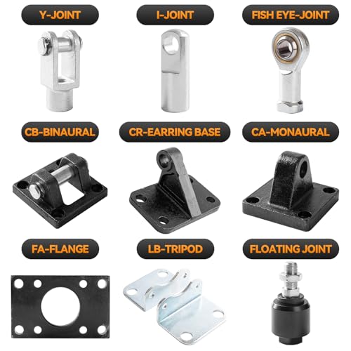 SC Cylinder FA-80 Accessories Square Flange Plate Cylinder Diameter Universal Fitting mounting Plate Fixing Frame with 4 Screws - color: FA, size: 80