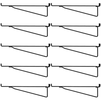 Shimeyao 10 Pcs Pegboard Shelf Brackets 12 Inch, Peg Hooks, Black - color: Black, size: 12 Inch