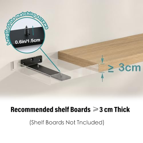 10 Inch Heavy Duty Floating Shelf Brackets 2 Pack Black Shelf Supports - size: 2 Pack