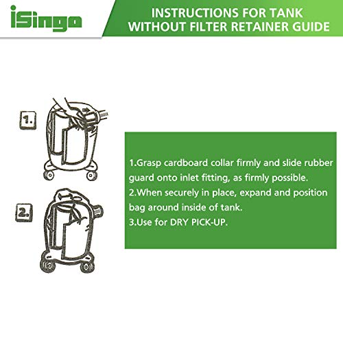 5-8 Gallon Vacuum Bag Replacement for 90661 Shop Vac Bags, 15 Pack