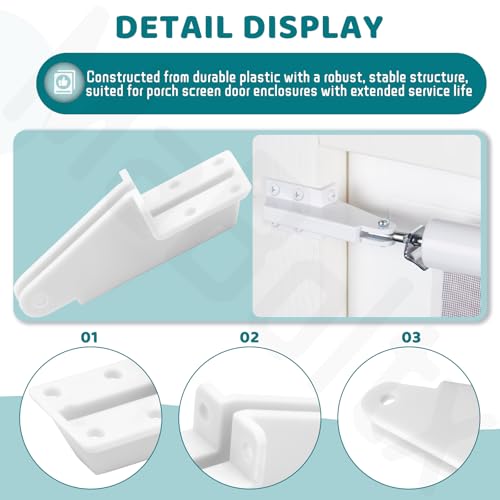 N349-316 White Plastic Replacement Post Jamb Bracket w/Screws