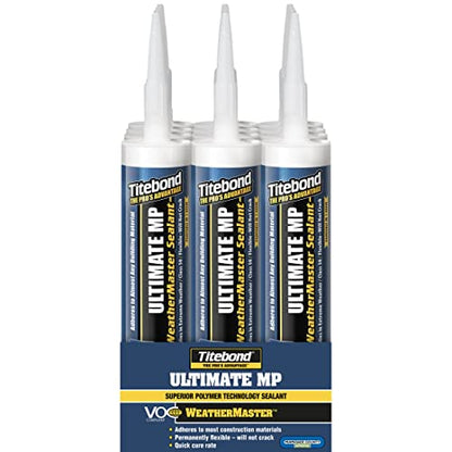 Titebond WeatherMaster Ultimate MP All-Weather Hybrid Sealant, White 9.5 Oz. (12 Pack) – Multipurpose Exterior Caulk, Flexible, UV-Resistant, Seals Wood, PVC, Metal, Glass – 71001