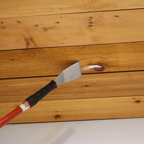 Red Devil 3016 3-Inch Bent Blade Pole Scraper with Threaded Handle, High Carbon Steel Blade for Surface Preparation, Paint Removal, and Hard-to-Reach Scraping - size: 1 Count (Pack of 1)