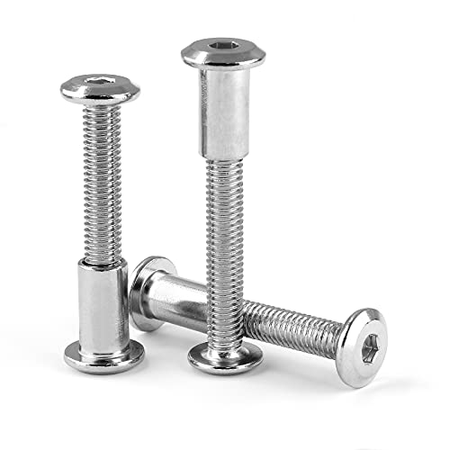 M6x35mm Hex Drive Socket Cap Bolt, Silver, 10 Pair (20 Piece) - color: Silver, size: M6x35mm