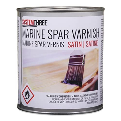 System Three Marine Spar Varnish, Satin, 1 Qt Can - color: Satin, size: 1 Quart