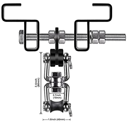 SELEWARE Boxing Punching Bag Hanger, Heavy Bag Bracket - color: I Beam Clamp with Open Swivel