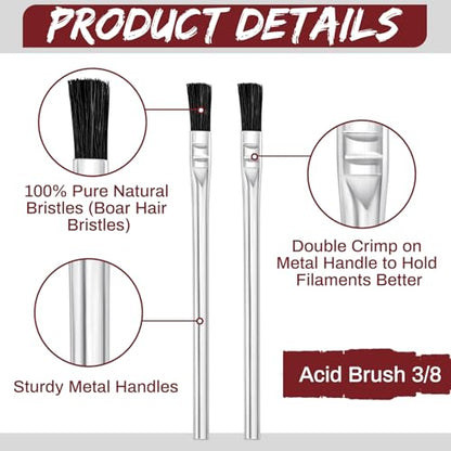 Mifoci 144 Pcs Acid Brush, Flux Brushes Bulk,3/8 Inch Wide - size: 3/8 Inch Wide