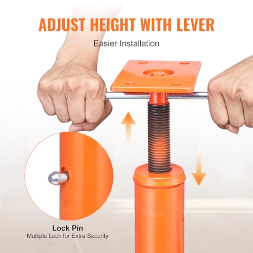 VEVOR House Floor Jack, 53"-93" Height Range 18000 lbs Max Load Capacity - size: 53"-93"