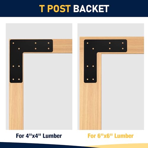 L Post Bracket 2PCS, 10x10'' L Flat Mending Plate for 4x4,6x6 Post - style: L Shape（10X10X3）