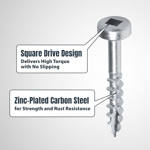 POWERTEC 72495 Twin Pocket Hole Jig Kit for Woodworking - Pocket Hole Screw Jig w/Drill Bit, Driver Bit, Hex Key, Stop Collar & 200 PK Pocket Hole Screws, Pan-Head, #2 Square Drive, 1" Coarse Thread - style: TwinPocket Hole Jig Kit w/ 1" Screws (200PK)