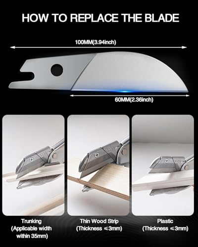 3 Pcs Miter Shears Replacement Blades, SK5 Steel Multi Angle Shears Replacement Blade, Use for Universal Angle Miter Shear Cutter Spare Blades, Multi-purpose Angle Cutter Accessories - color: 3 Pcs Spare Blades