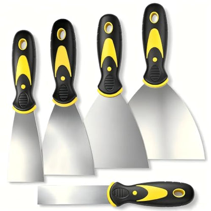 5pcs Putty Knife Scraper Spackle Knife Tool for Repairing Drywall - size: 1in+2in+3in+4in+5in