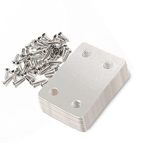 Metal Flat Straight Mending Plates, 2.4x1.5 Inch, 10Pcs