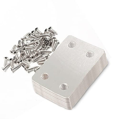 Metal Flat Straight Mending Plates, 2.4x1.5 Inch, 10Pcs