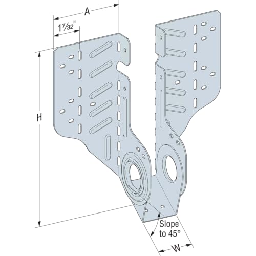 Simpson Strong-Tie LSSR28Z LSSR Light Field-Adjustable Rafter Hanger for 2x8 (Pack of 20)