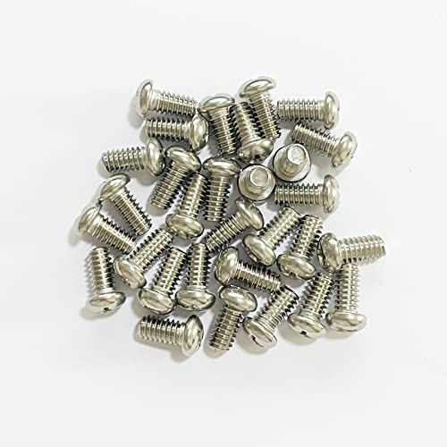 WAFJAMF 1/4-20 Thread (30 Pcs) Truss Head Phillips Machine Screws Full Thread 304 Stainless Steel Knob Pull Screws for Cabinet Drawer (1/4-20 x 1/2") - size: 1/4-20 x 1/2"-30Pcs