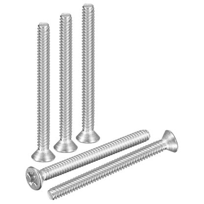 DTGN #6-32x1-1/2 Phillips Flat Head Machine Screw 304 Silver 30pcs - color: Silver, size: #6-32x1-1/2"
