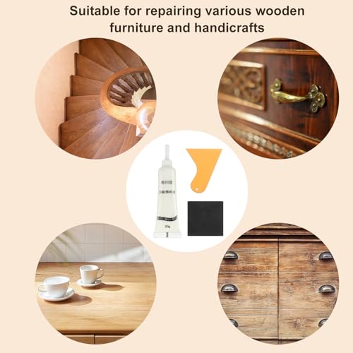 uxcell Wood Repair Kit,4Pcs Touch Up Filler Wood,Creamy White - color: Creamy White