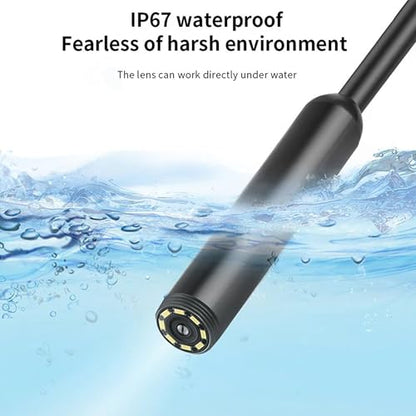 Endoscope Camera with 8LED Light, Dual Lens 1080P HD Inspection Camera - size: 6.5FT/2M