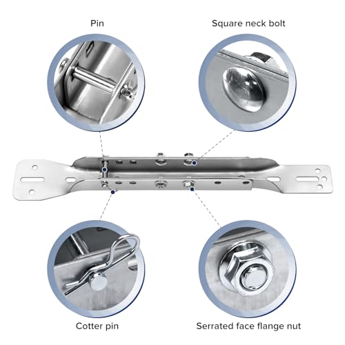 Magisale Garage Door Parts Bracket Adjustable Reinforcement Bracket, Carbon Steel Zinc Plated