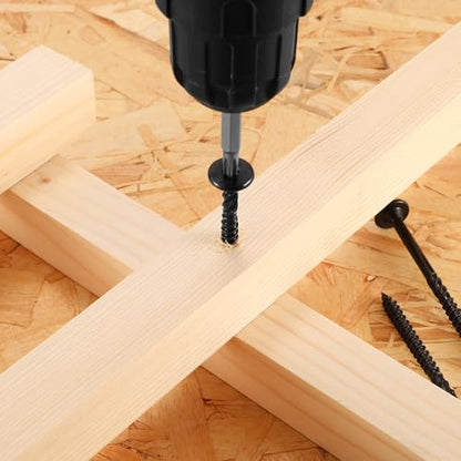 #14 x 2 Inch Outdoor Structural Wood Deck Screws (40Pcs/1lb), Carbon Steel, Black, Flat Head, Rust Resistant Epoxy Coated, T30 Star Bit - color: Black, size: #14 x 2"
