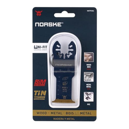 Norske Tools NOTP204 1-1/4 inch Metal Flush Cut Titanium Oscillating Multi Tool Accessory Blade - style: Titanium 1-1/4