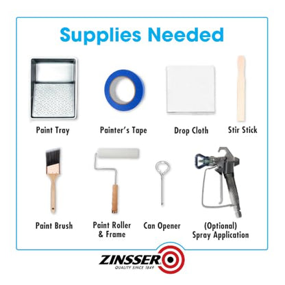 Zinsser B-I-N Water Base Stain & Odor Blocking Primer, Flat White - size: Gallon (Pack of 2)