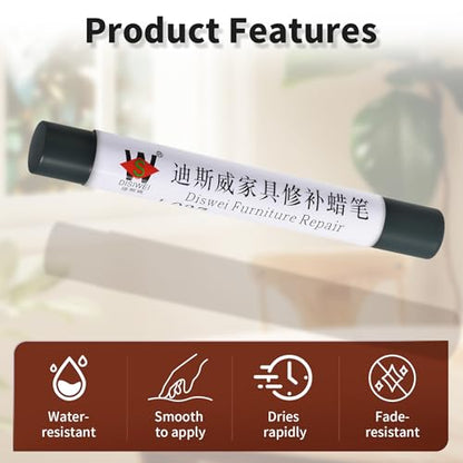Wood Filler Sticks, Grayish Green, Scratch Repair Crayons - color: Grayish Green