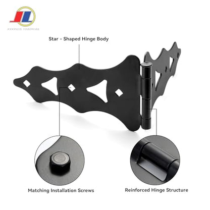 Gate Hardware Kit, Strap Hinges & Gate Latch, 2 Pack - style: Wood Gate S