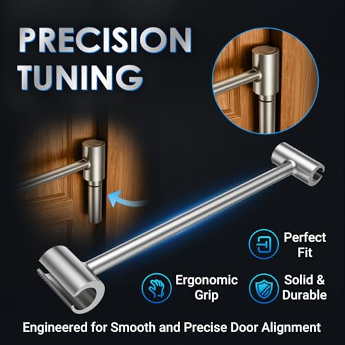 Hinges Gap Adjusting Wrench, Door Hinge Repair Tool, Upgraded Steel Double-ended Door Hinge Repair Wrench, Heavy-duty Door Hinge Adjustment Tool for Standard Round Bolts (0.315-0.75in) - size: 0.315-0.75in (1-pack)