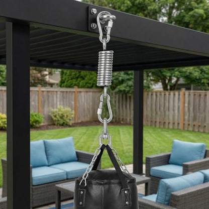 Premium Hammock Chair Hanging Kit with 2 Carabiner and Rotating Hook