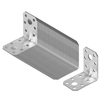 50 Pack 2" L x 1-3/8" W x 2" H Steel L Angle Brackets, Framing Brackets