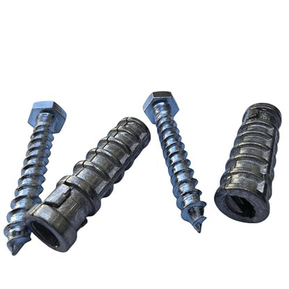 SANTIE 3/8 in. x 1-3/4 in. Zinc-Alloy Short Lag Shield Anchors - size: (3/8" SHORT) - 2 PC