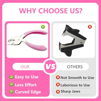 2PCS Staple Remover Staple Puller Remover for Home School Office,Quick and Comfort (Pink) - color: Pink