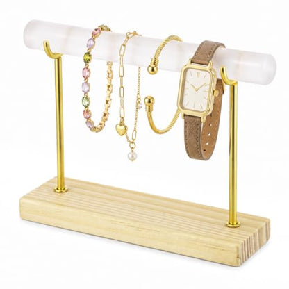 Selenite Bracelet Holder Display Stand, 7.9 x 2.2 x 5.9 in