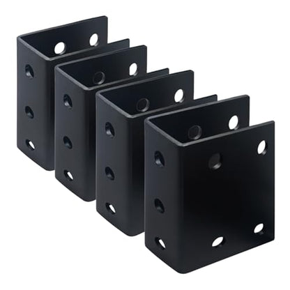 4pcs Iron 2" x 4" (Actually 1.81" x3.94") Deck Railing Connector, for Deck Railing, Handrail, Barn and Beam end Connection Installation