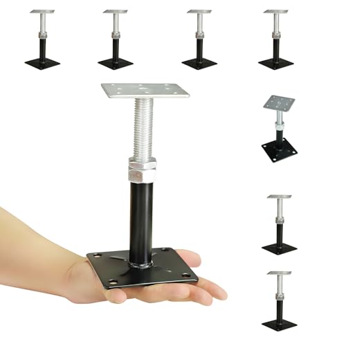 8 Pack Adjustable Deck Support, 5"-8" Floor Jack Posts for Deck Leveling