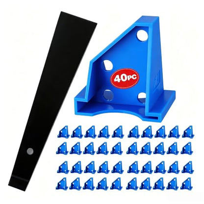 Flooring Spacers and Pull Bar Set, 40 PCS, 1/4 in & 1/2 in Gap