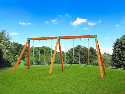 Eastern Jungle Gym Classic MkV DIY Swing Set Kit with Lumbar & Swings