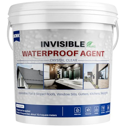 Waterproof Sealant Clear 280oz, Invisible Water Based Agent Repair Leaks - size: 8000g