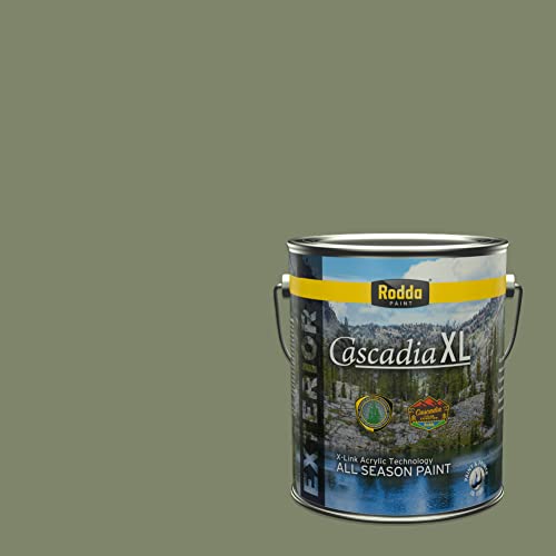 Rodda Paint CASCADIA XL Exterior Satin Paint & Primer in One, 1-Gallon, Pendula Garden - color: Pendula Garden, size: 128 Fl Oz (Pack of 1)