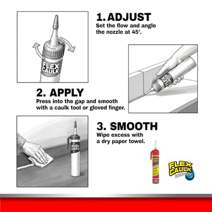 Flex Caulk Silicone Waterproof Sealant, Clear, 6.5 oz, 1-Pack - style: Silicone, Clear, 6.5 oz, 1-Pack