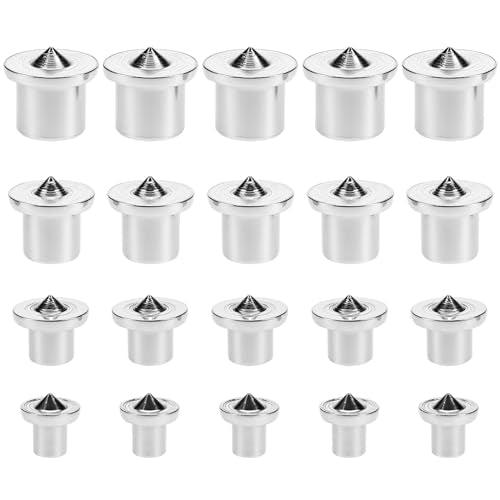 QWORK Dowel and Tenon Center Transfer Plugs, Doweling Centering Pins for Woodworking, Sizes 1/4", 5/16", 3/8", 1/2"