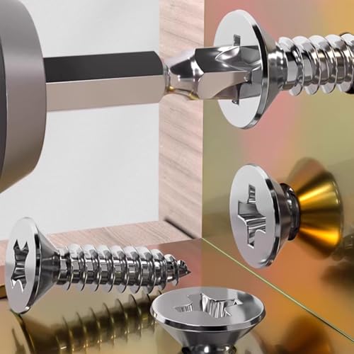 #10 x 1-1/2" Flat Head Sheet Metal Screws, 304 Stainless Steel 18-8 Phillips Drive Wood Screws, Pack of 50 - size: #10 x 1-1/2"