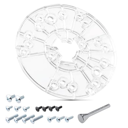 POWERTEC 6-5/8" Router Base Plate Ribbed Durable Clear w/Centering Pin, Mounting Screws and Multiple Pre Drilled Holes, Fits Porter Cable, Bosch, Craftsman, Dewalt, Hitachi, Makita, - 72315 - size: 6-5/8" Ribbed Router Base Plate, style: Router Base Plate