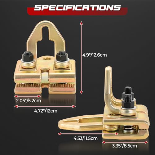 NATGAI Right Angle Auto Body Pulling Clamp 5 Ton Two-Way Self-Tightening