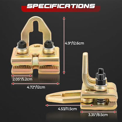 NATGAI Right Angle Auto Body Pulling Clamp 5 Ton Two-Way Self-Tightening