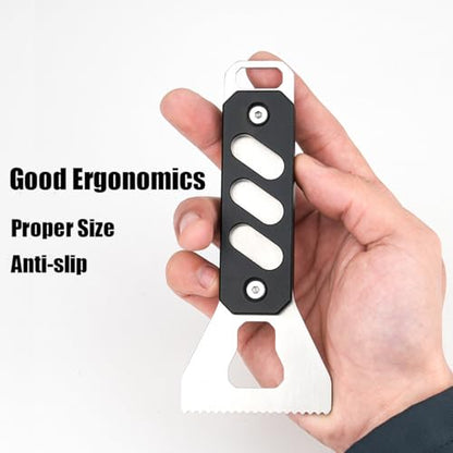 TOOLCOOL Stainless Steel Wood Glue Applicator Glue Spreader Notched Adhesive Spreader Reusable Tool for Woodworking