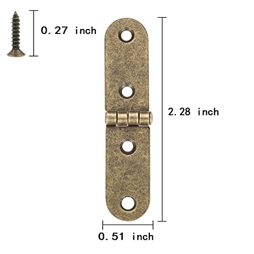 20Pcs Antique Bronze Hinges for Jewelry Box Bird House Handmade Crafts - color: Antique Brass